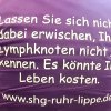 Entdeckt auf einem T-Shirt der Leukämie und Lymphom SHG Ruhr Lippe e.V.